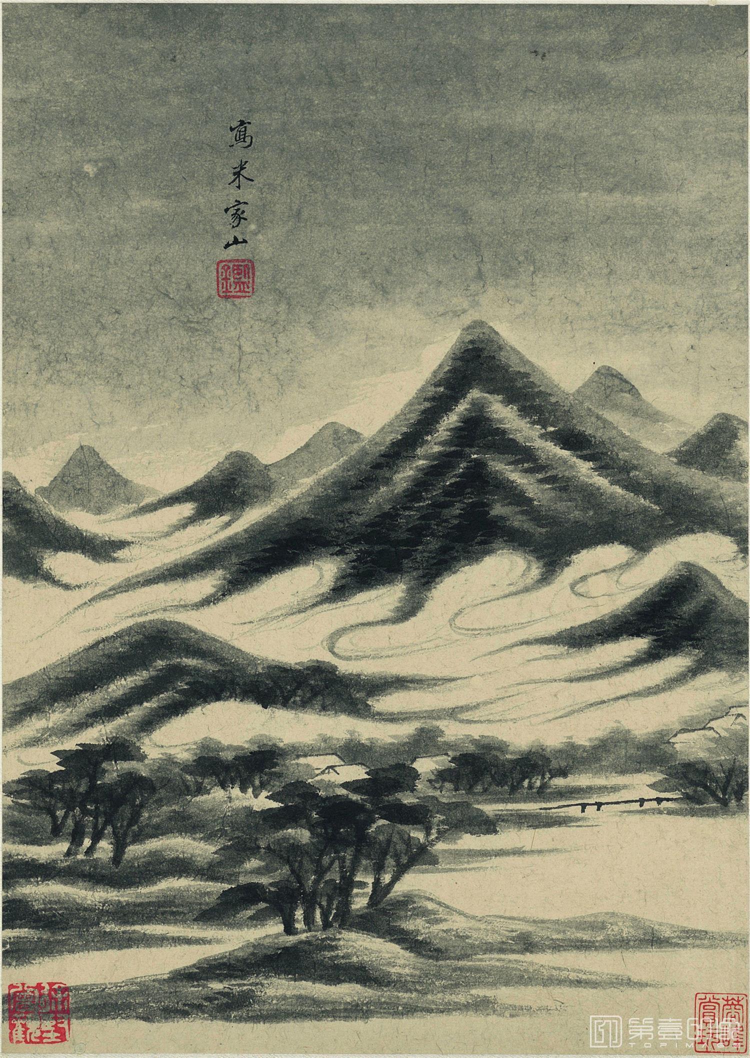 国画-仿古山水二纸本 22x31-006