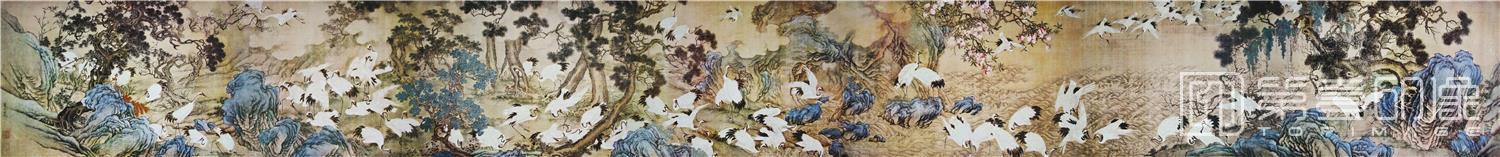 国画-百鹤图卷