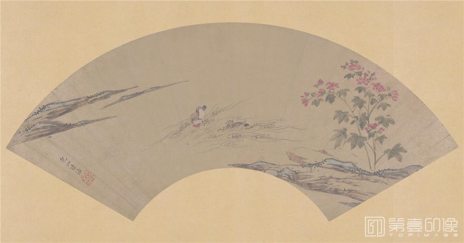 国画-花鸟扇面纸本31x61