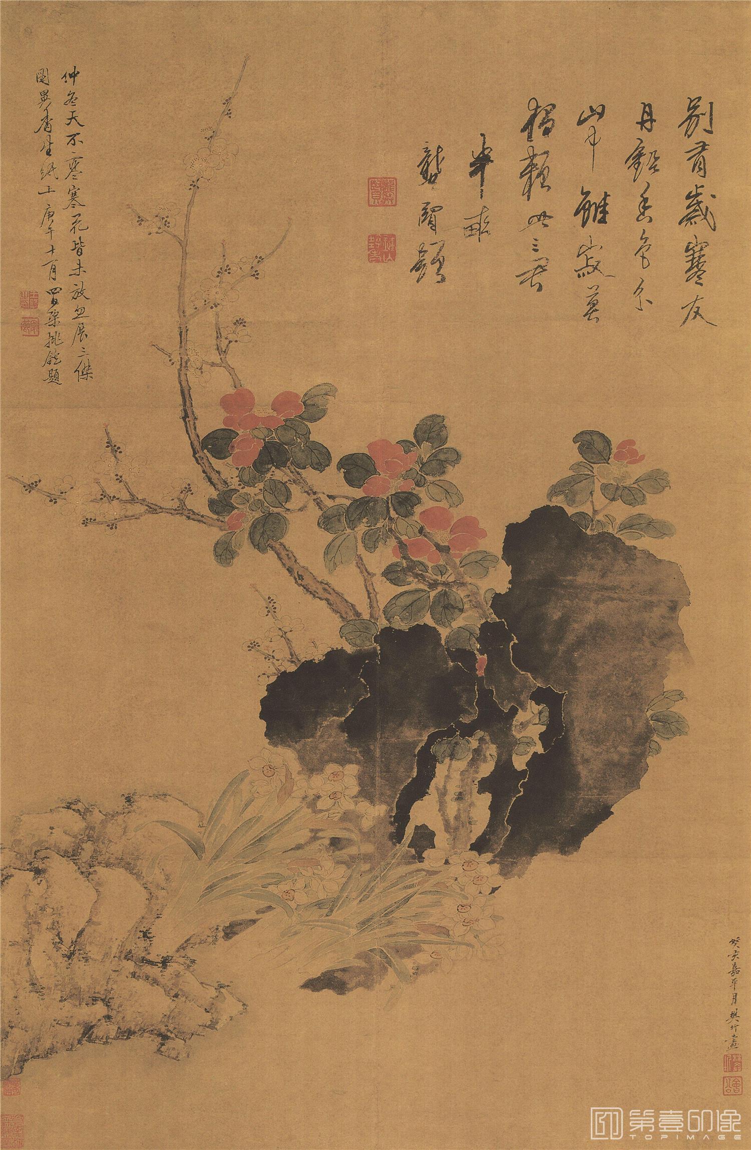 国画-岁寒三友图轴88x57天博