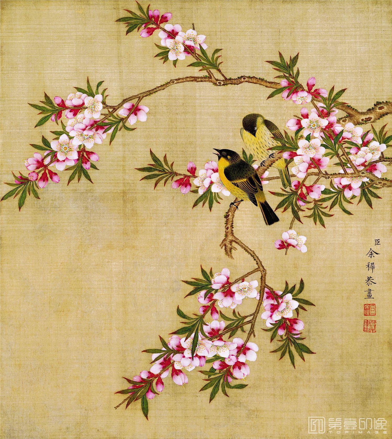国画-花鸟画十二开 绢本-009
