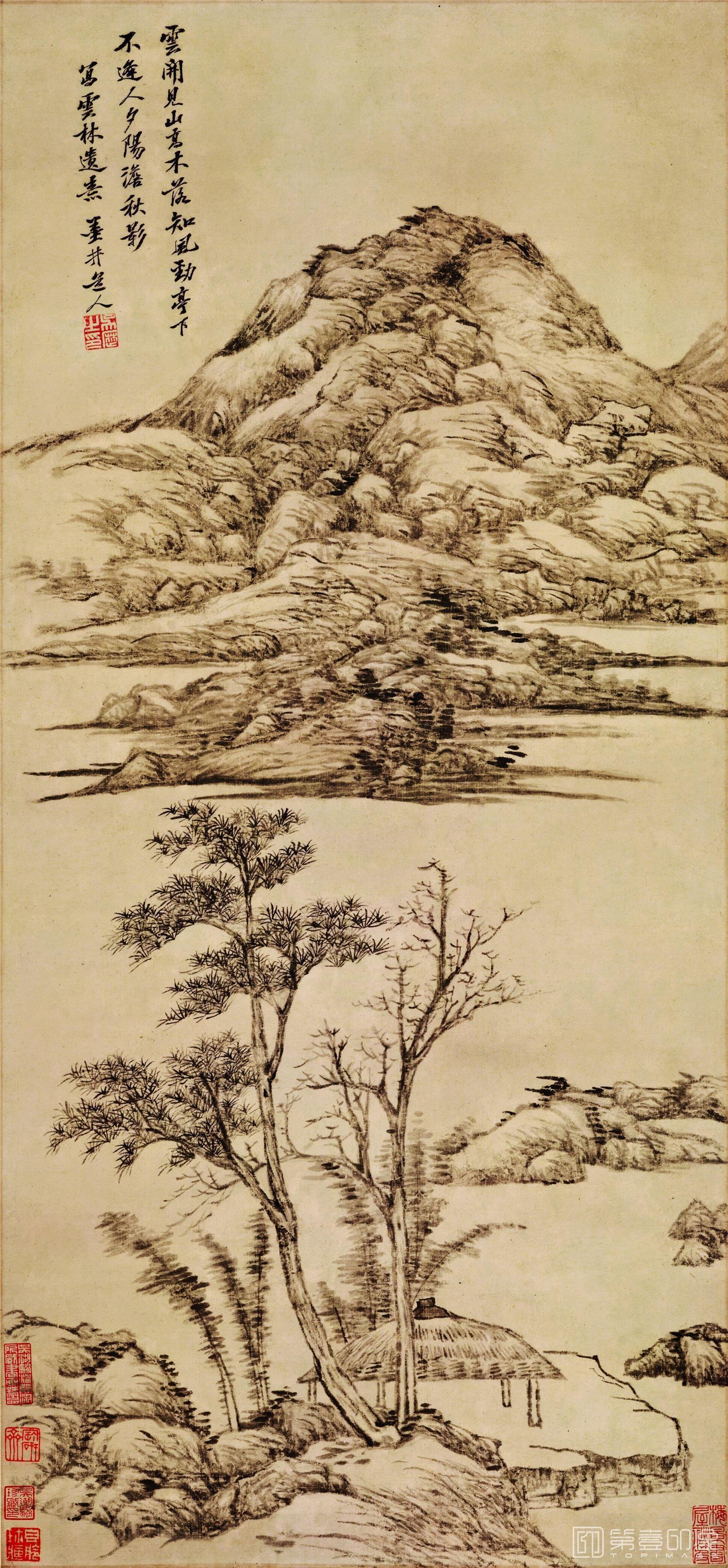 国画-夕阳秋影
