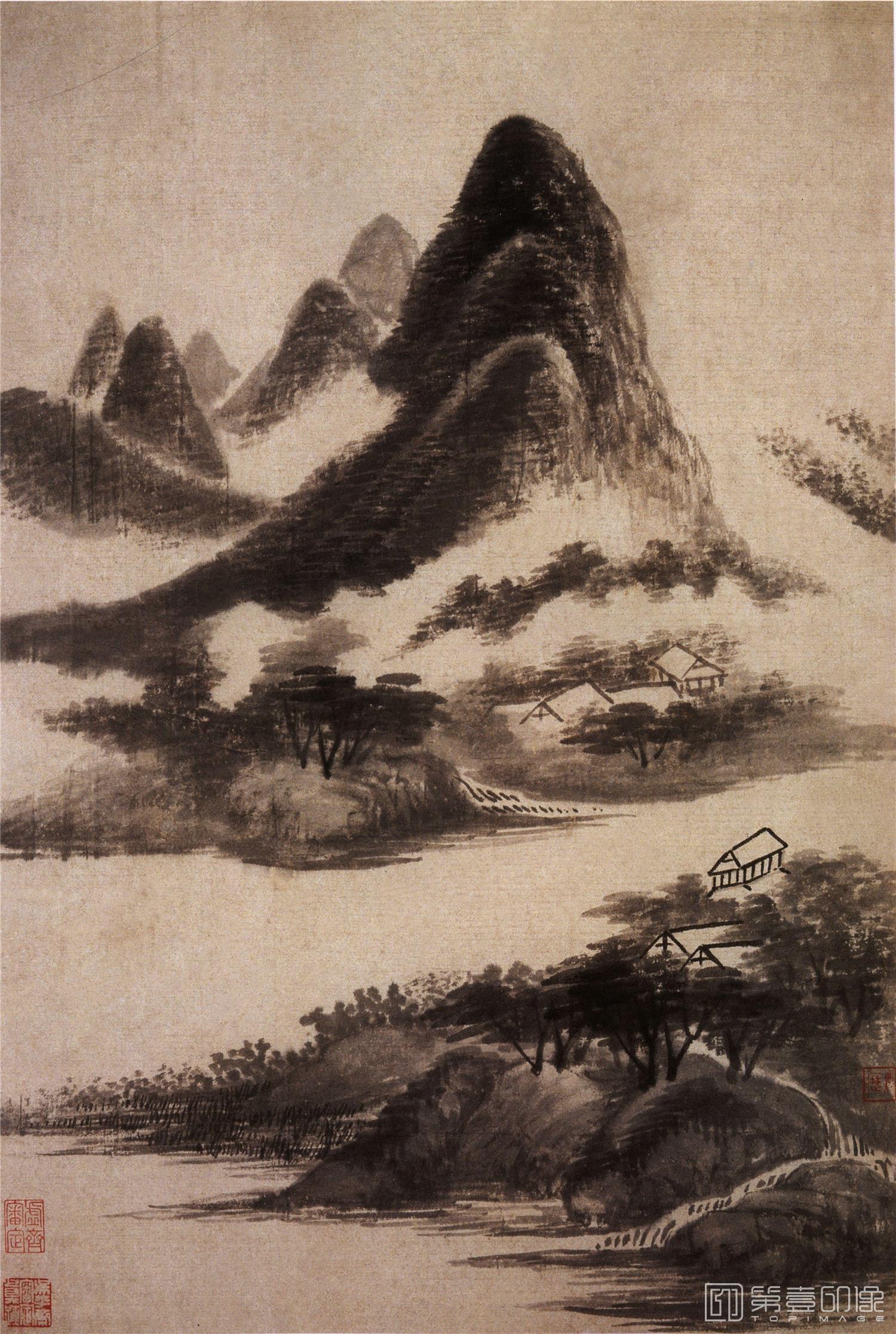 国画-仿古山水册48x32
