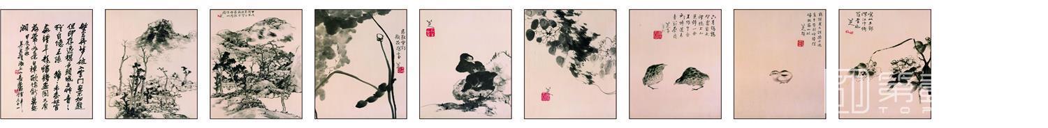 国画-花鸟册页 八开36.5-30.5