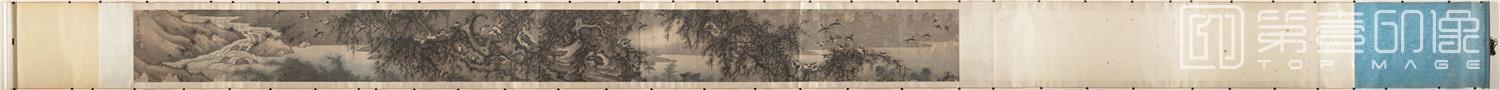 国画-百鹊图卷纸本28.9×330.8