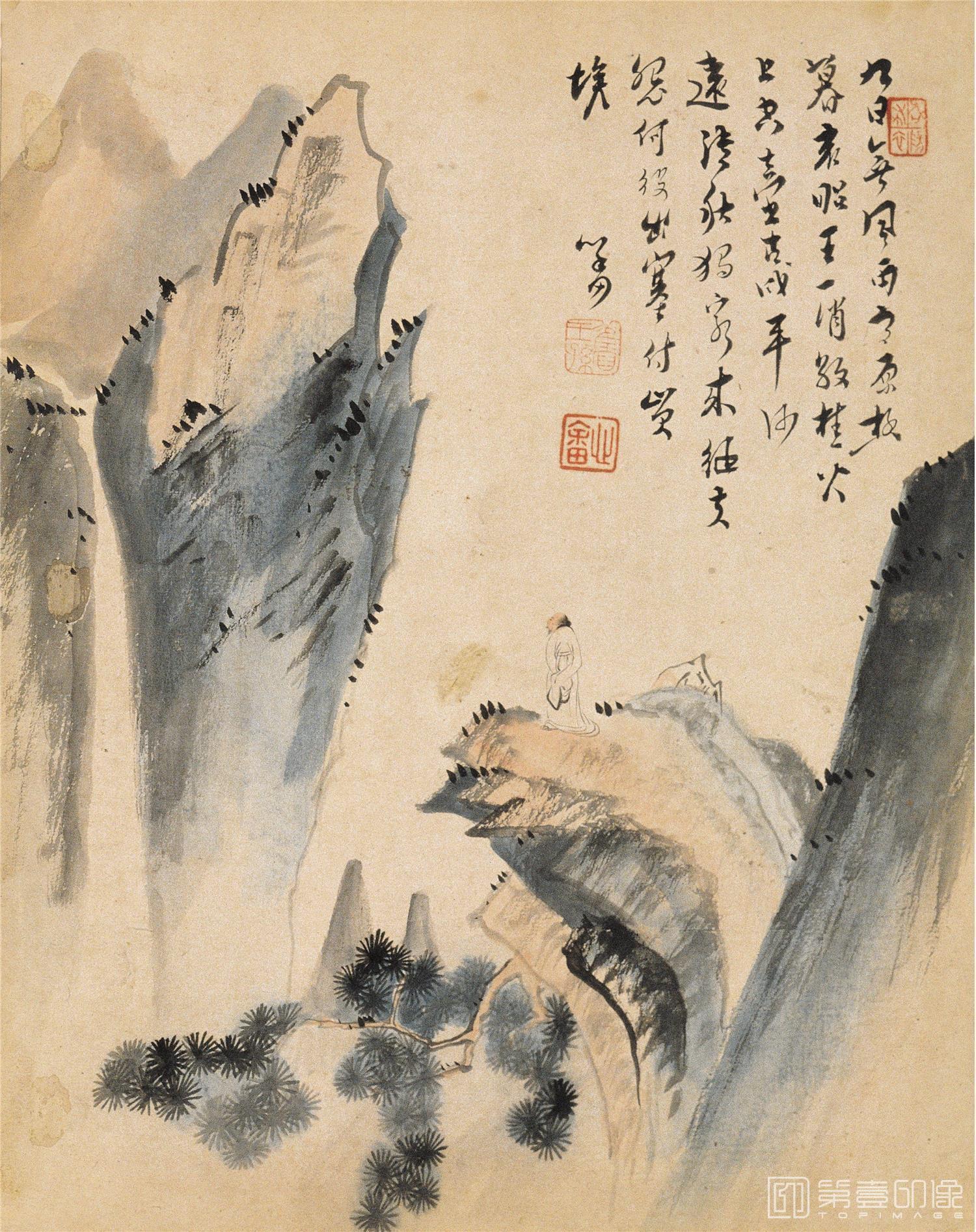 国画-四时山水图册 8开-002