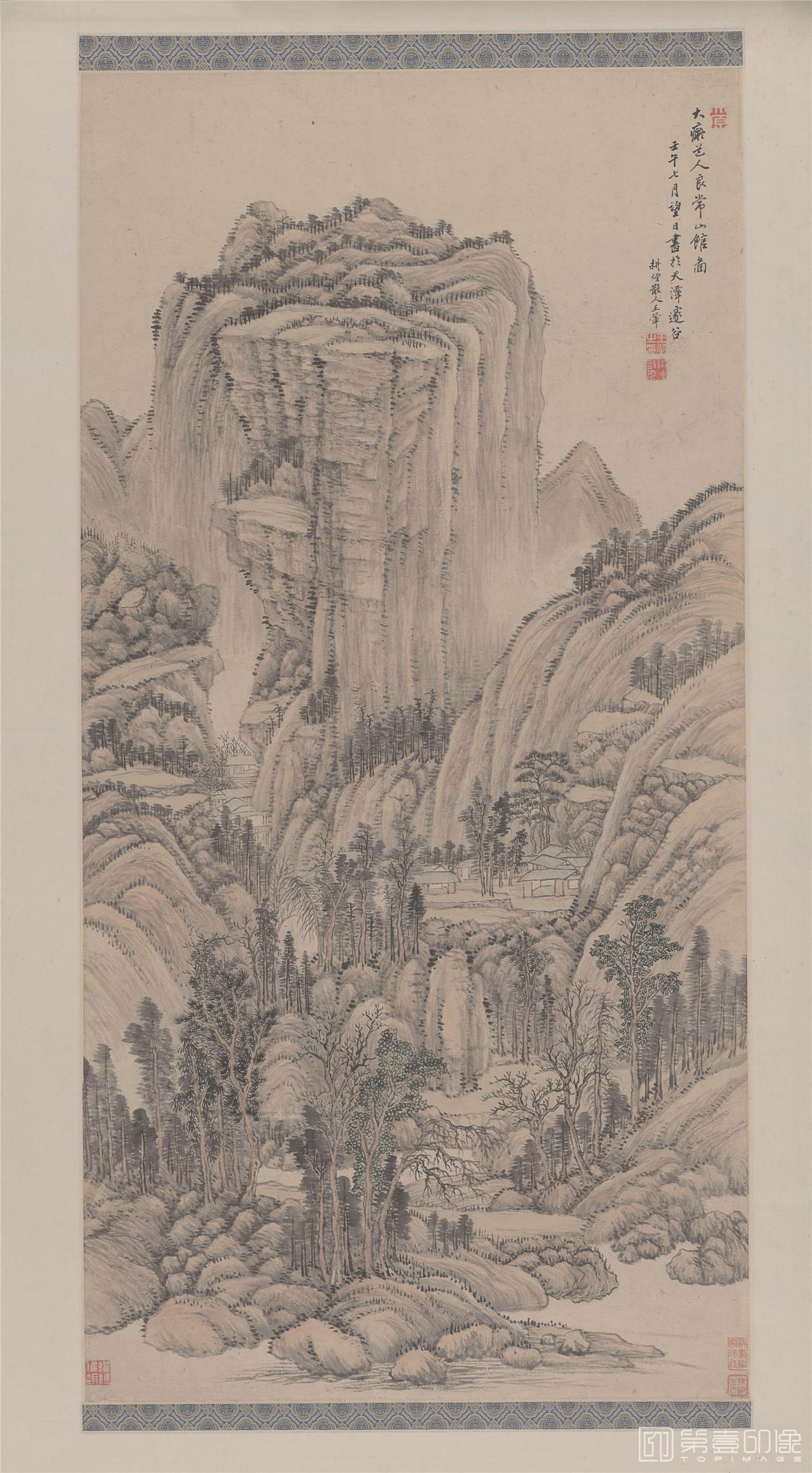 国画-良常山馆图轴纸本110.4x53天博