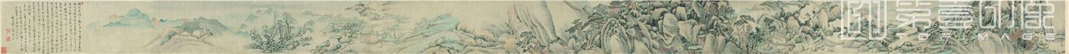 国画-烟鬟秋色图 纸本 571.7x29.1