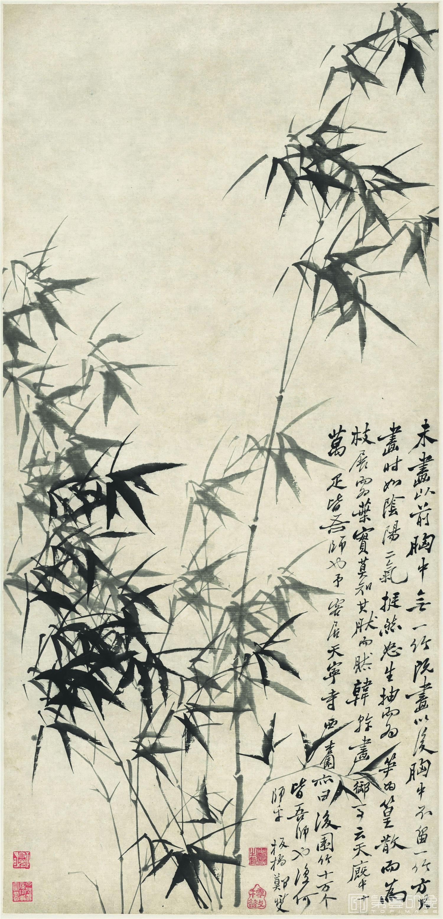 国画-墨竹纸本65.7x136.1