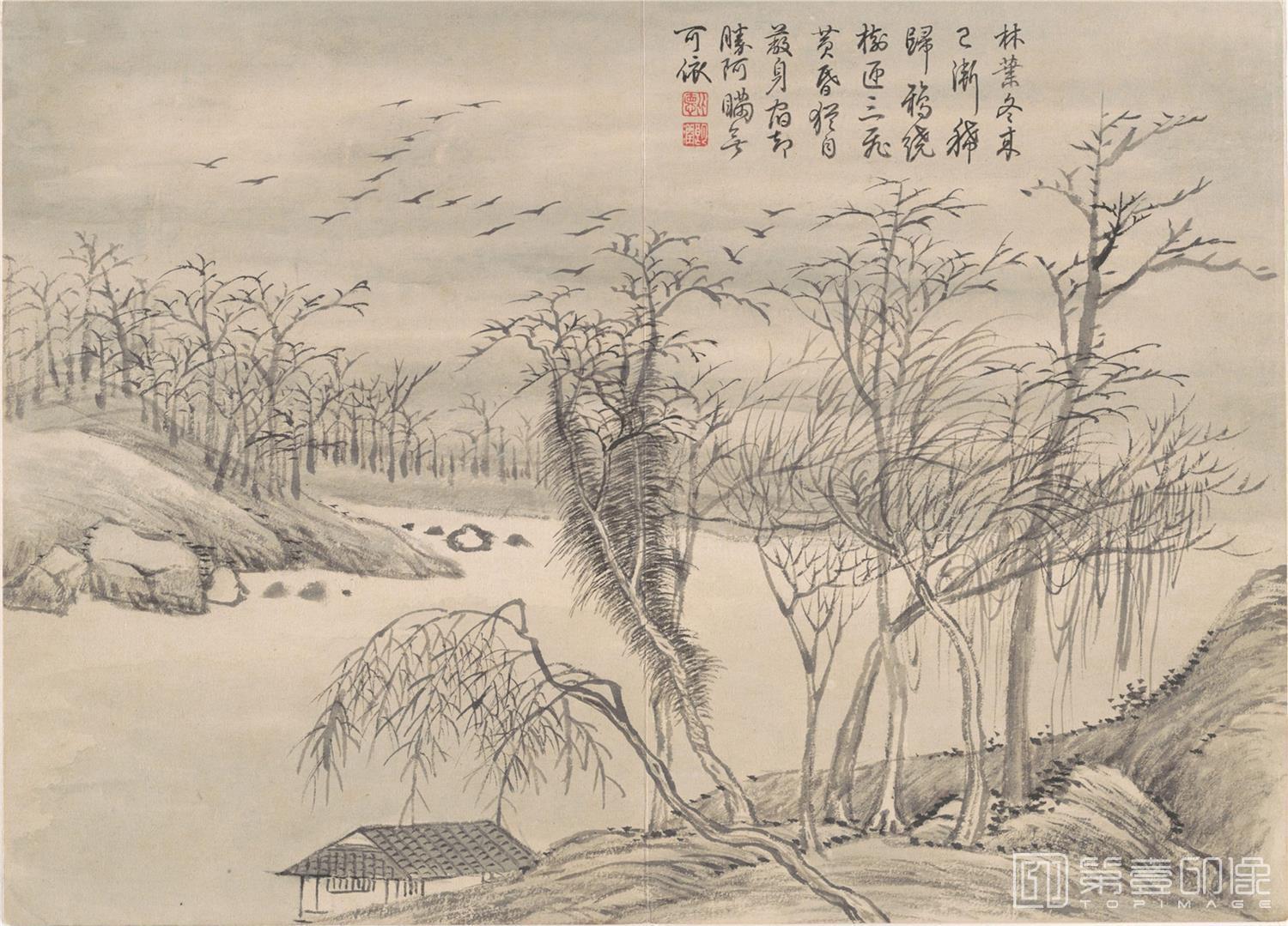国画-山水花鸟册 12开 -001