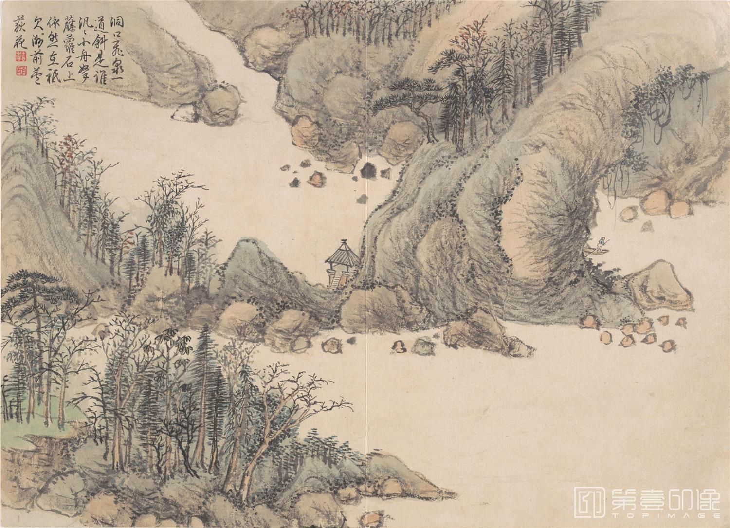 国画-山水花鸟册 12开 -003
