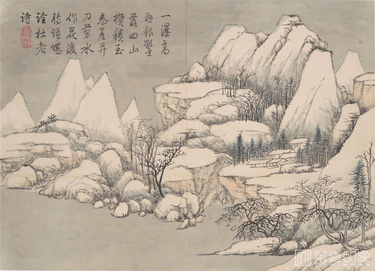 国画-山水花鸟册 12开 -012