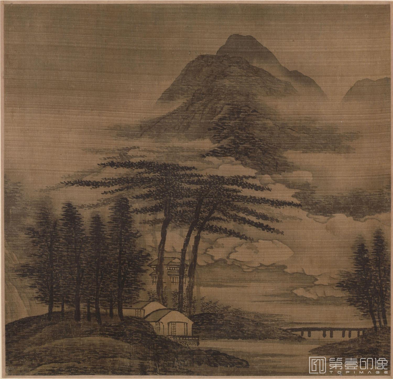 国画-古代景观册页 (山水册页)-001