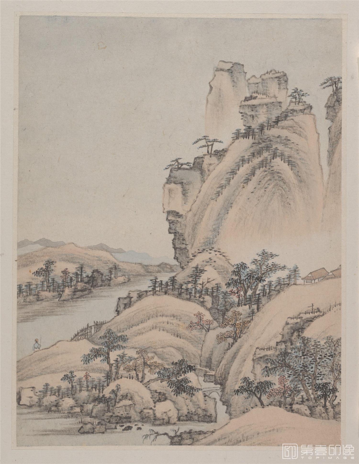 国画-山水册页 大都会-001