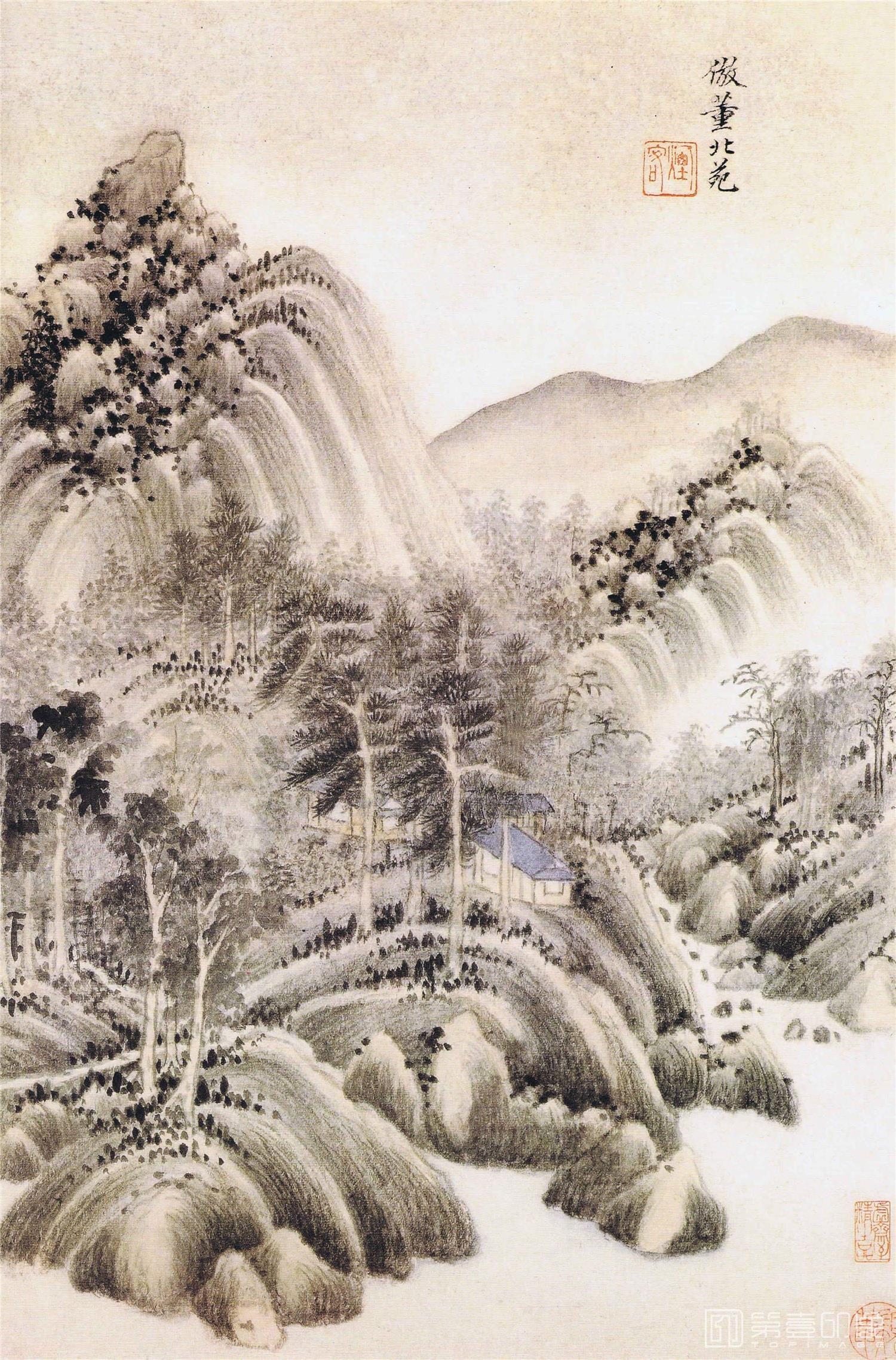 国画-仿董北苑