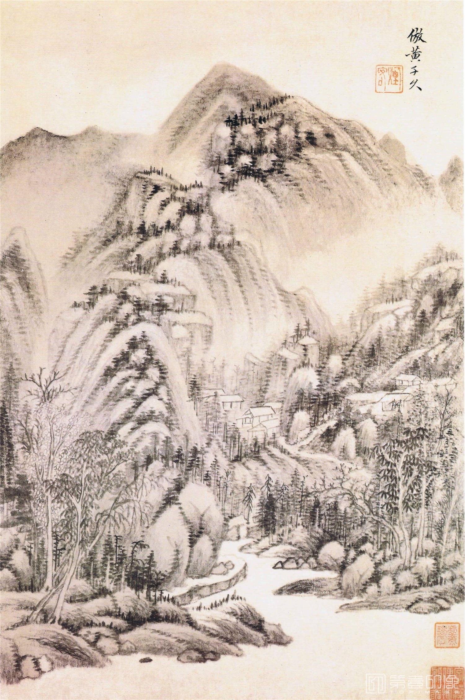 国画-仿黄子久