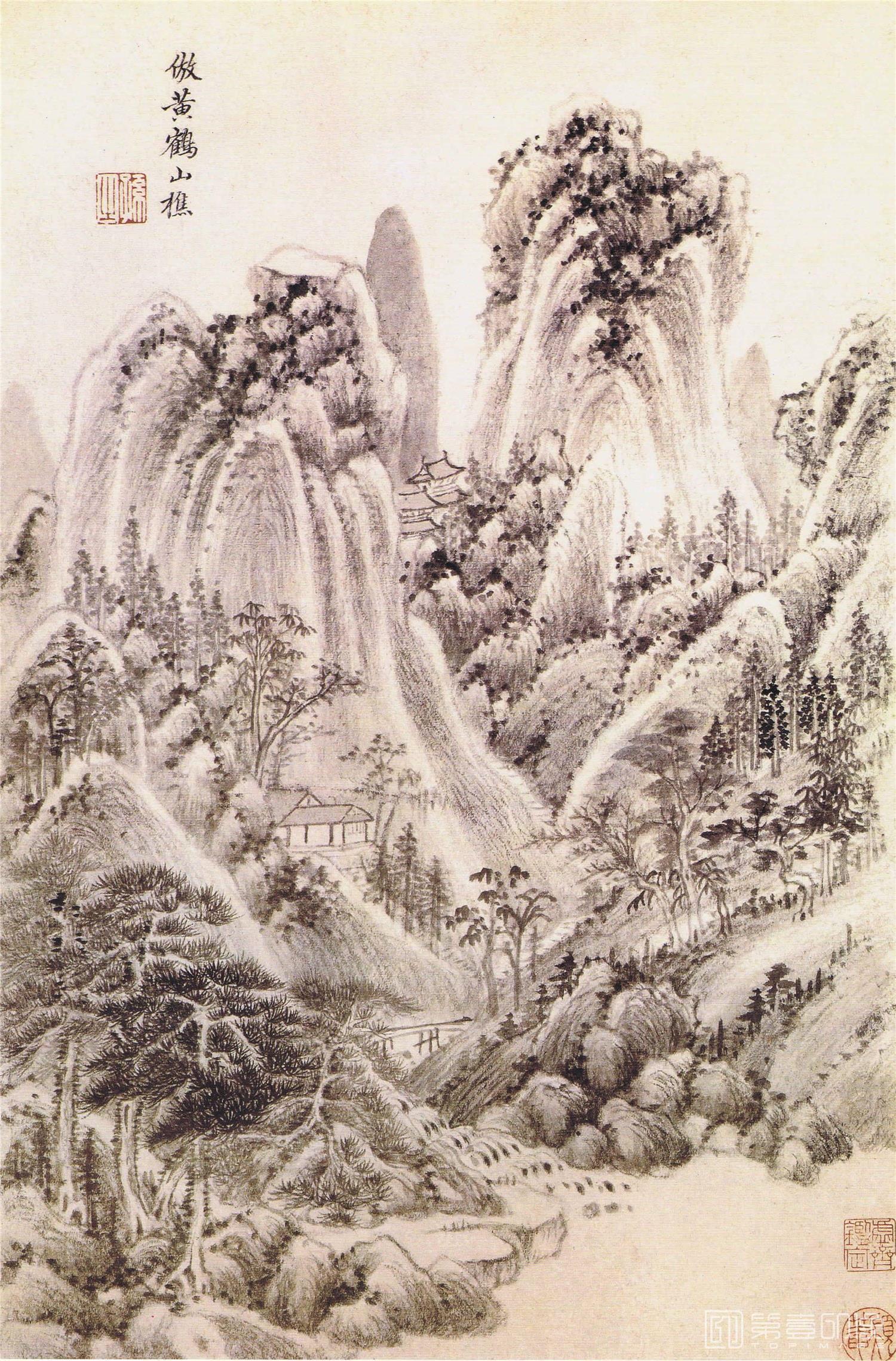 国画-仿黄鹤山樵
