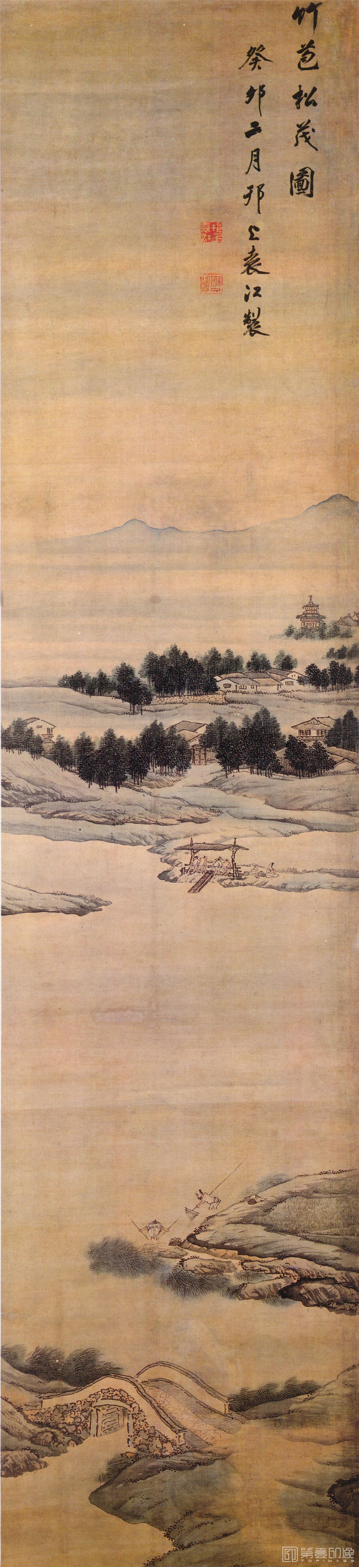 国画-竹苞松茂图-008