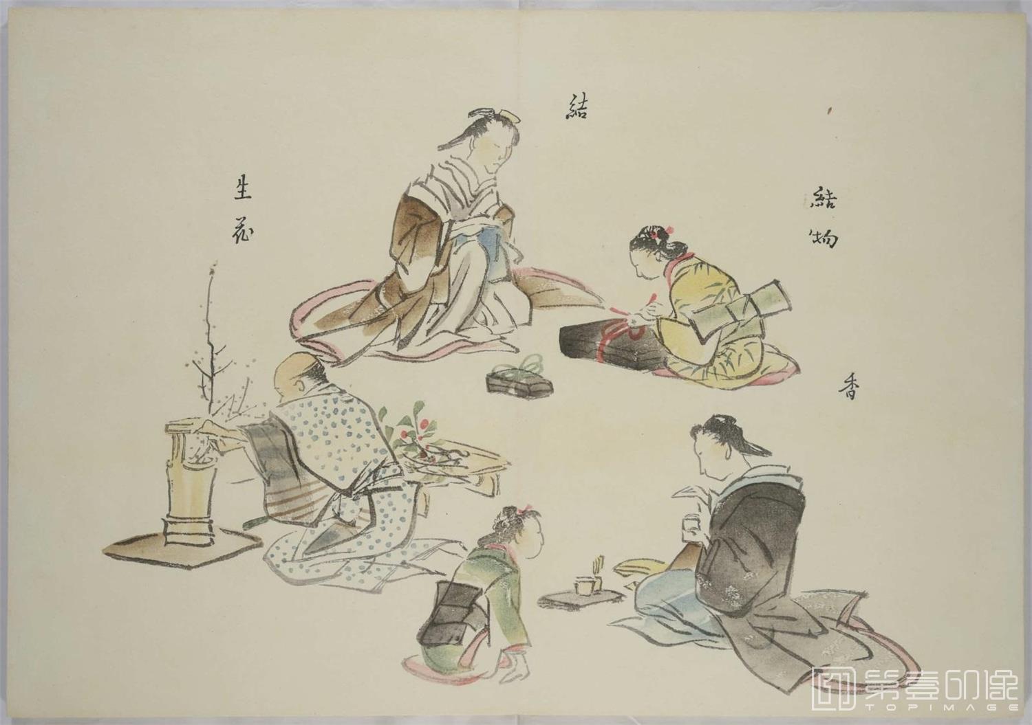 插画-世相百态.乾坤 多色木版画谱.大正7年.1918年-0009