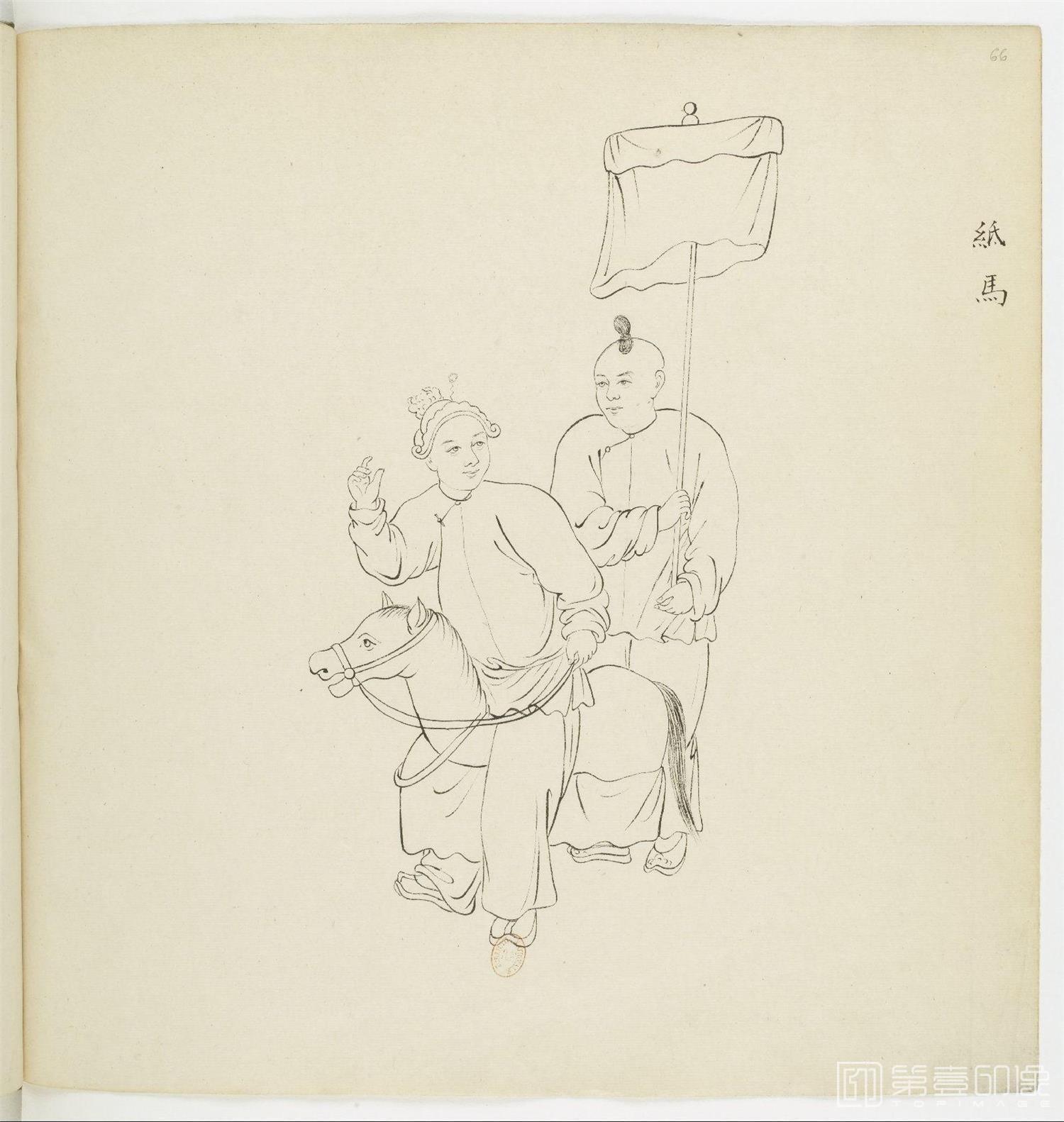 手绘-中国建筑.民俗历史.神话人物.白描图.1863年-0072