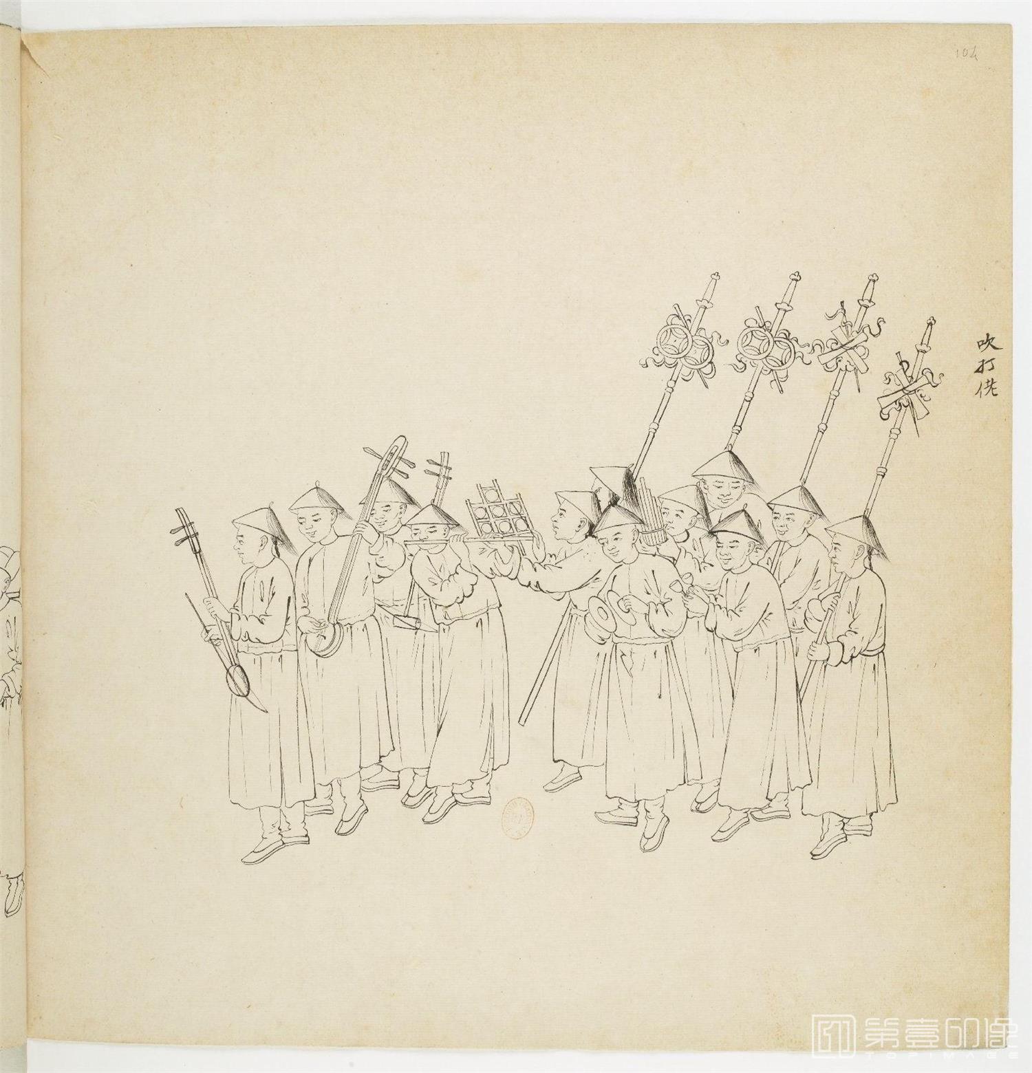 手绘-中国建筑.民俗历史.神话人物.白描图.1863年-0110
