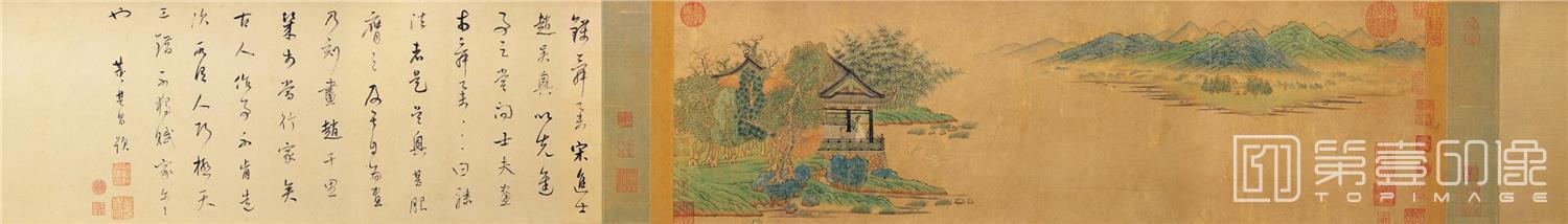 国画-兰亭观鹅图