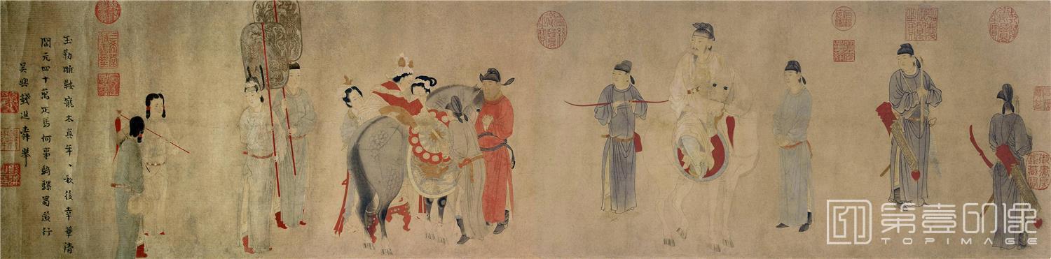 国画-杨贵妃上马图