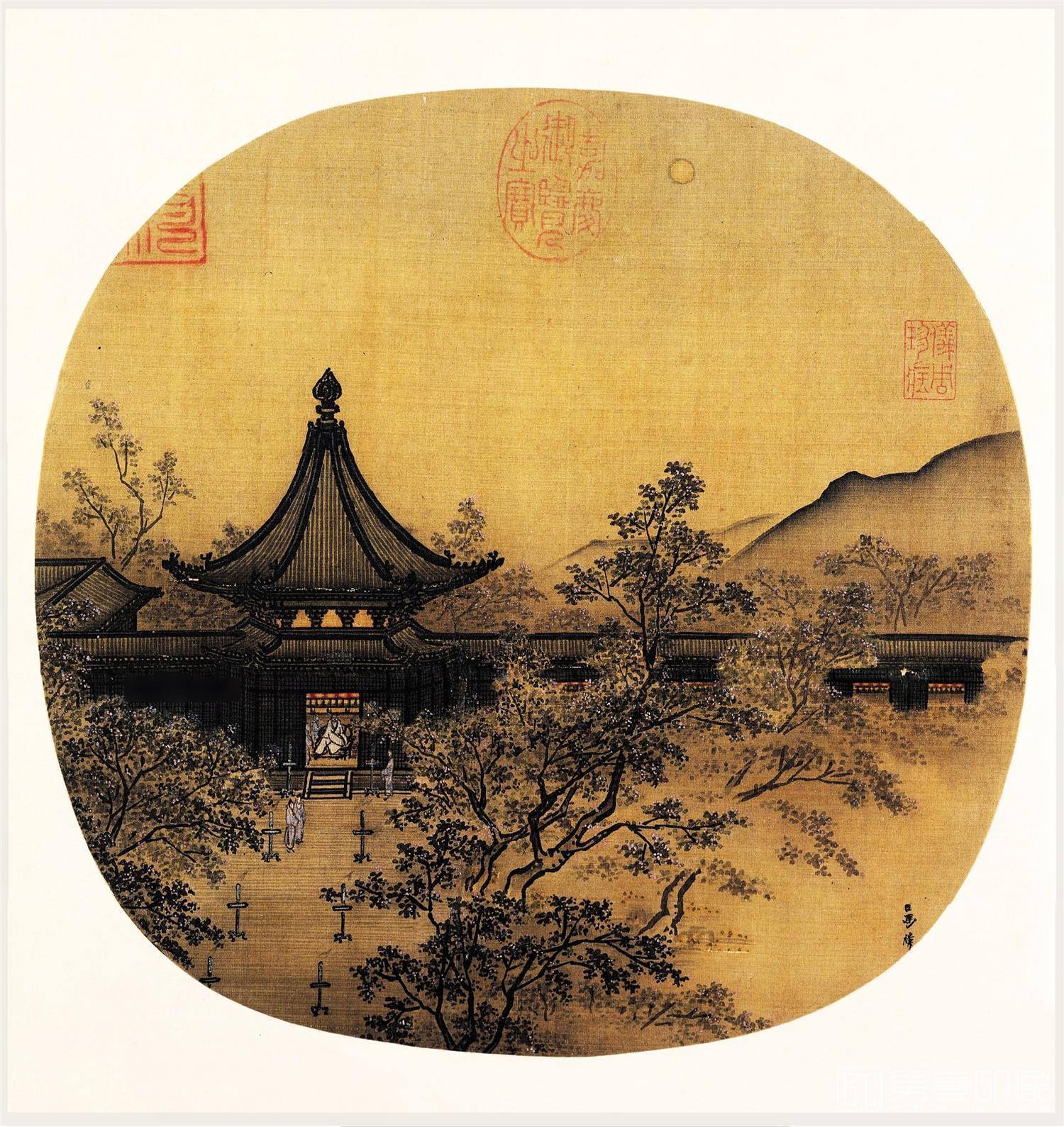 国画-秉烛夜游图