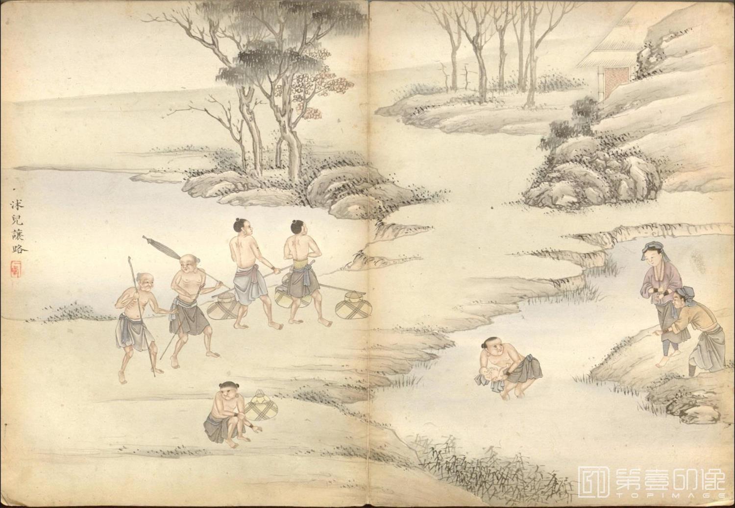 国画-台湾番社风俗.12幅.Arthur William Hummel.序.1744-1747年-0014