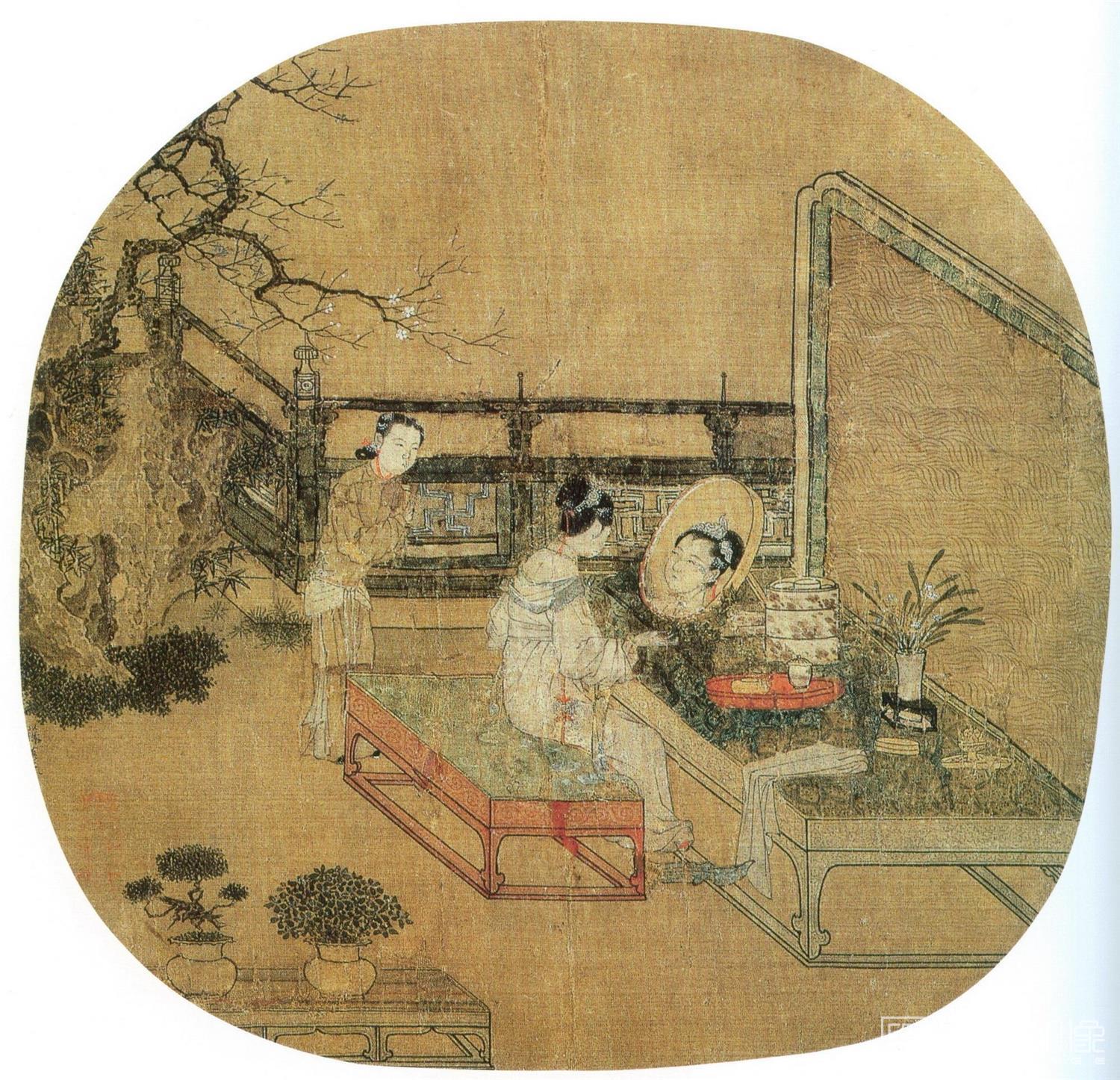 国画-侍女图