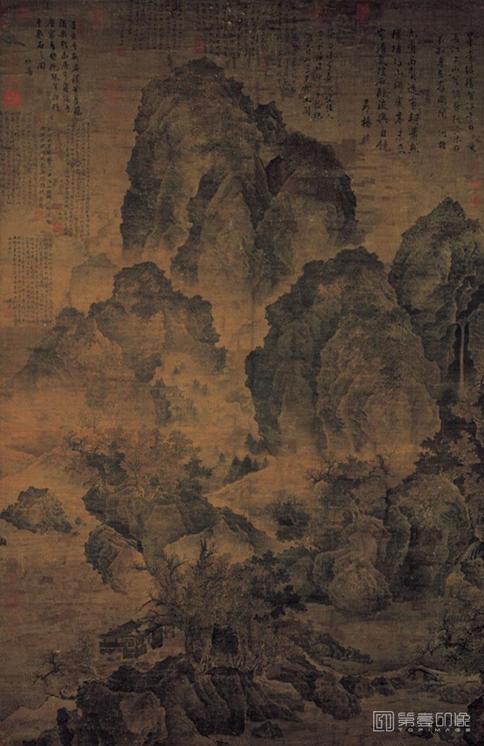 国画-临流独坐图
