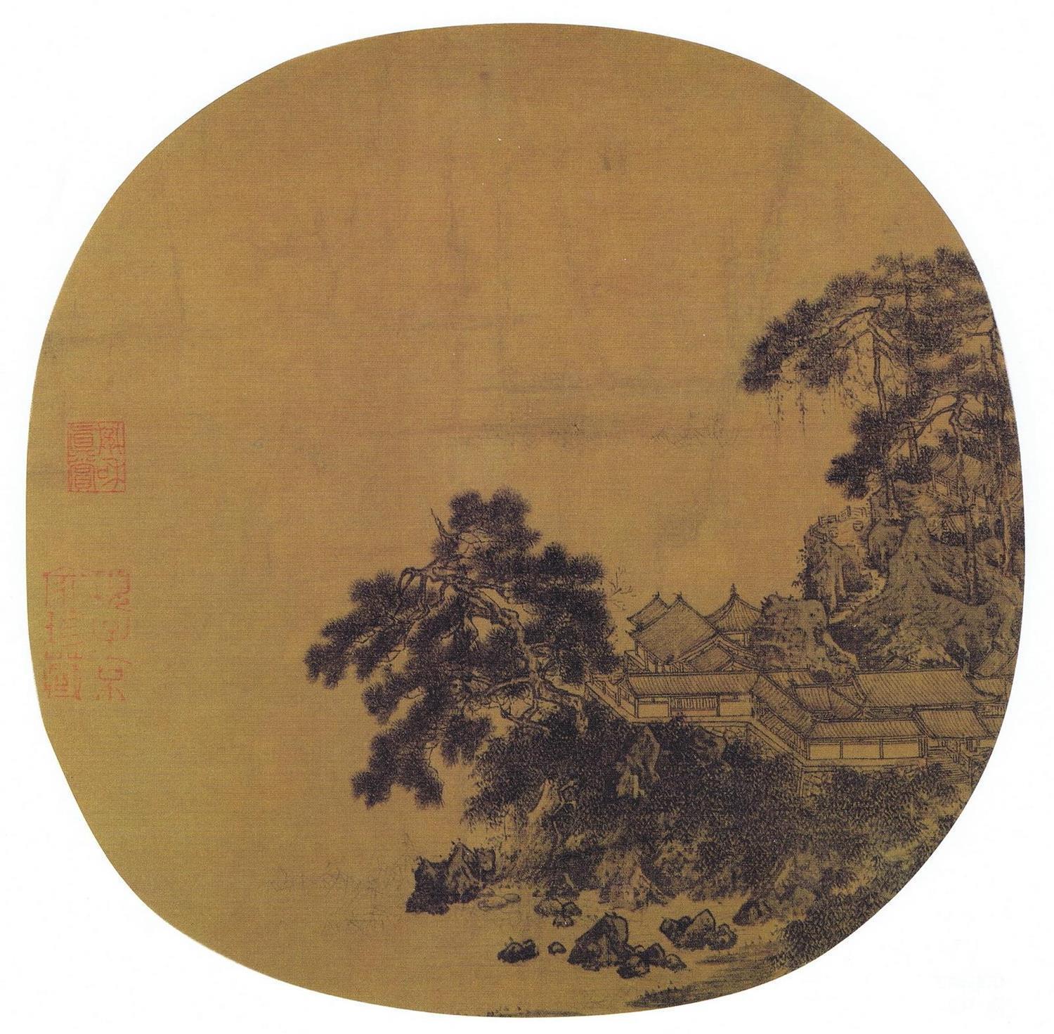国画-松磴精庐图