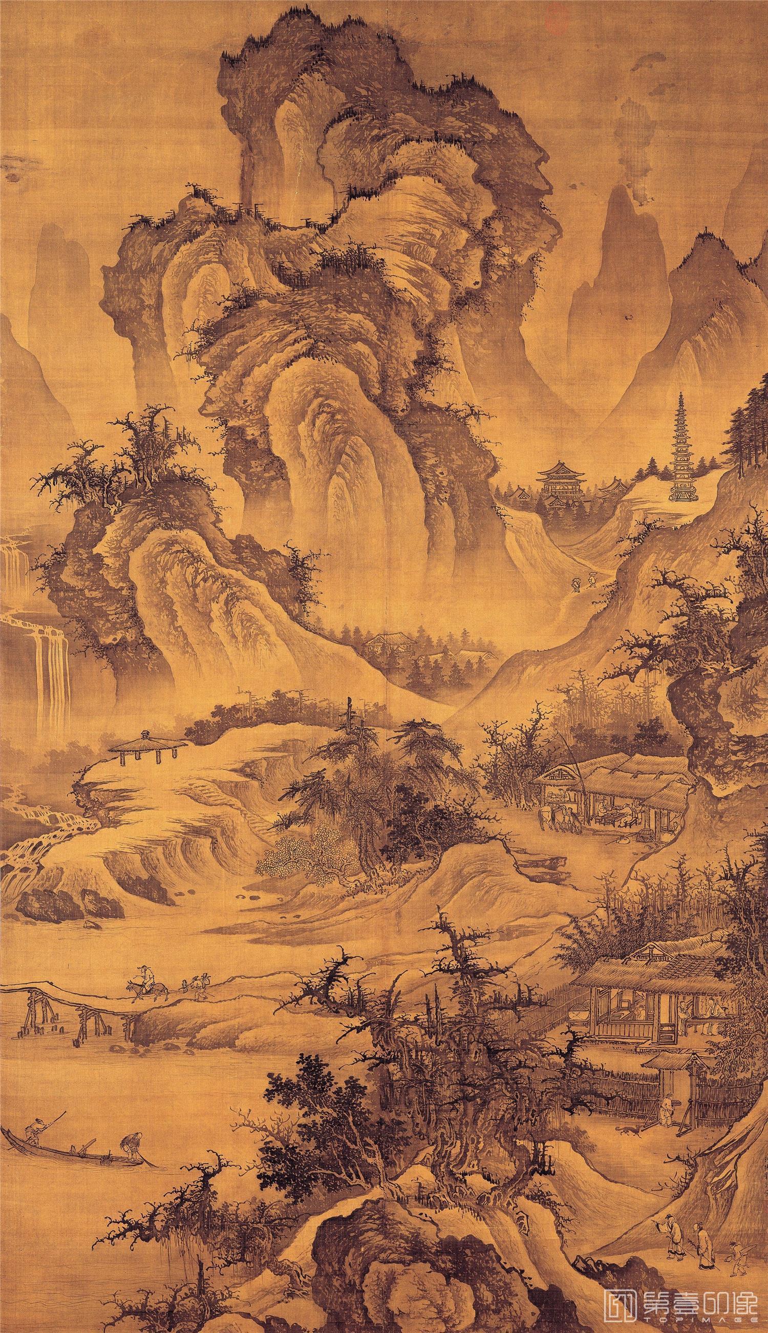 国画-山庄高逸