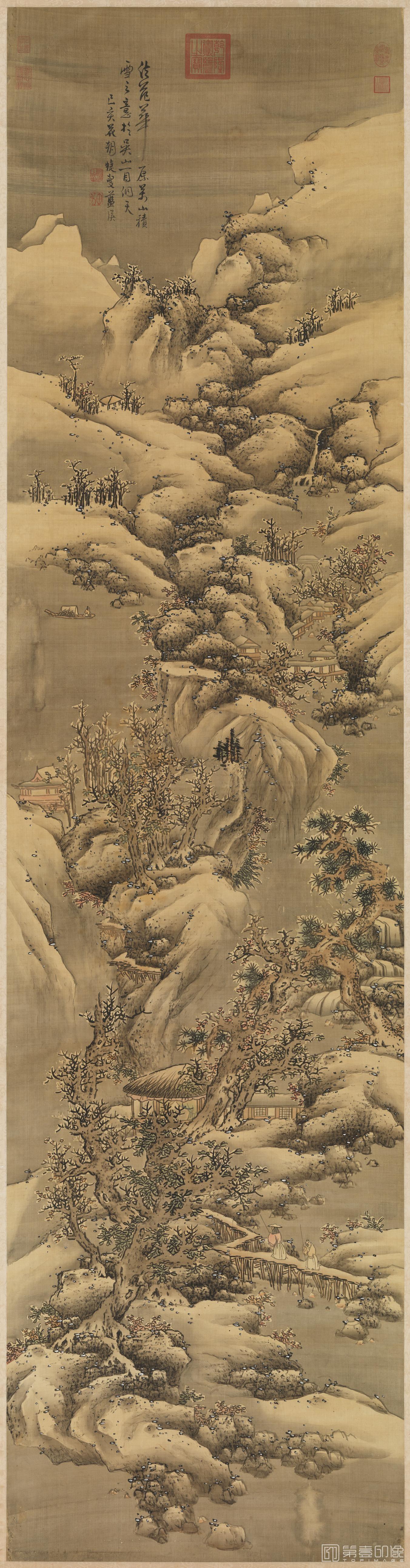 国画-画雪景