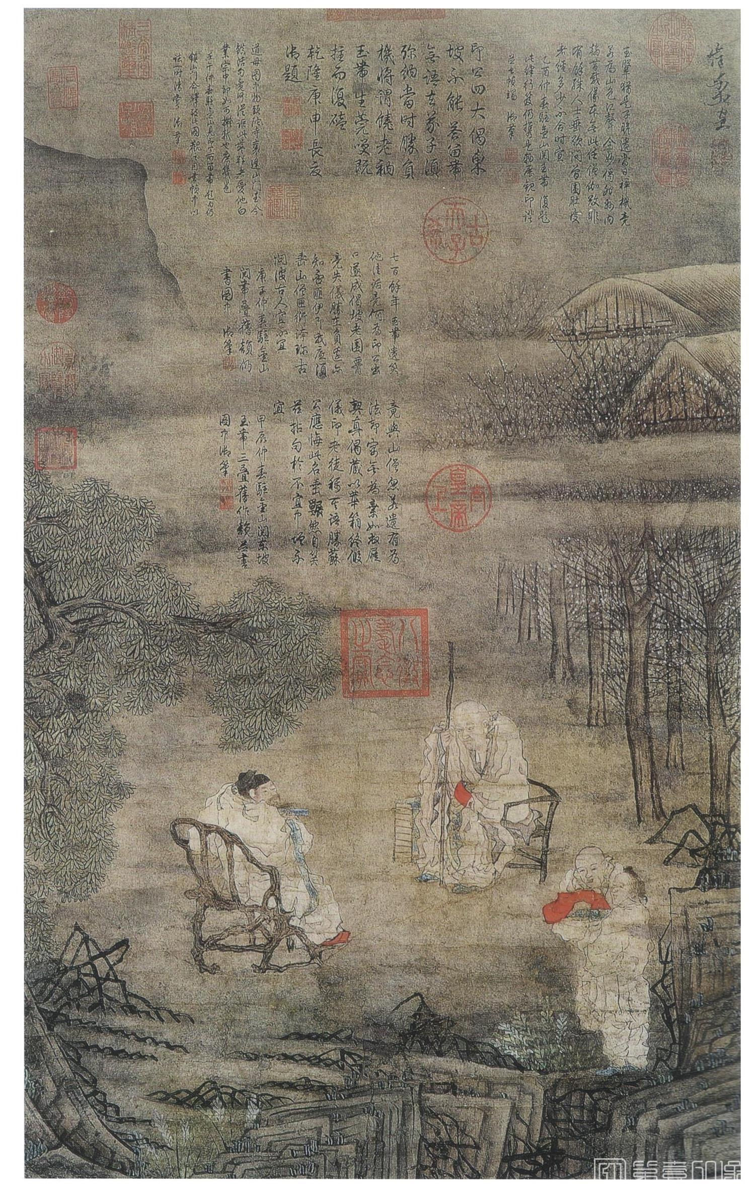 国画-苏轼留带图