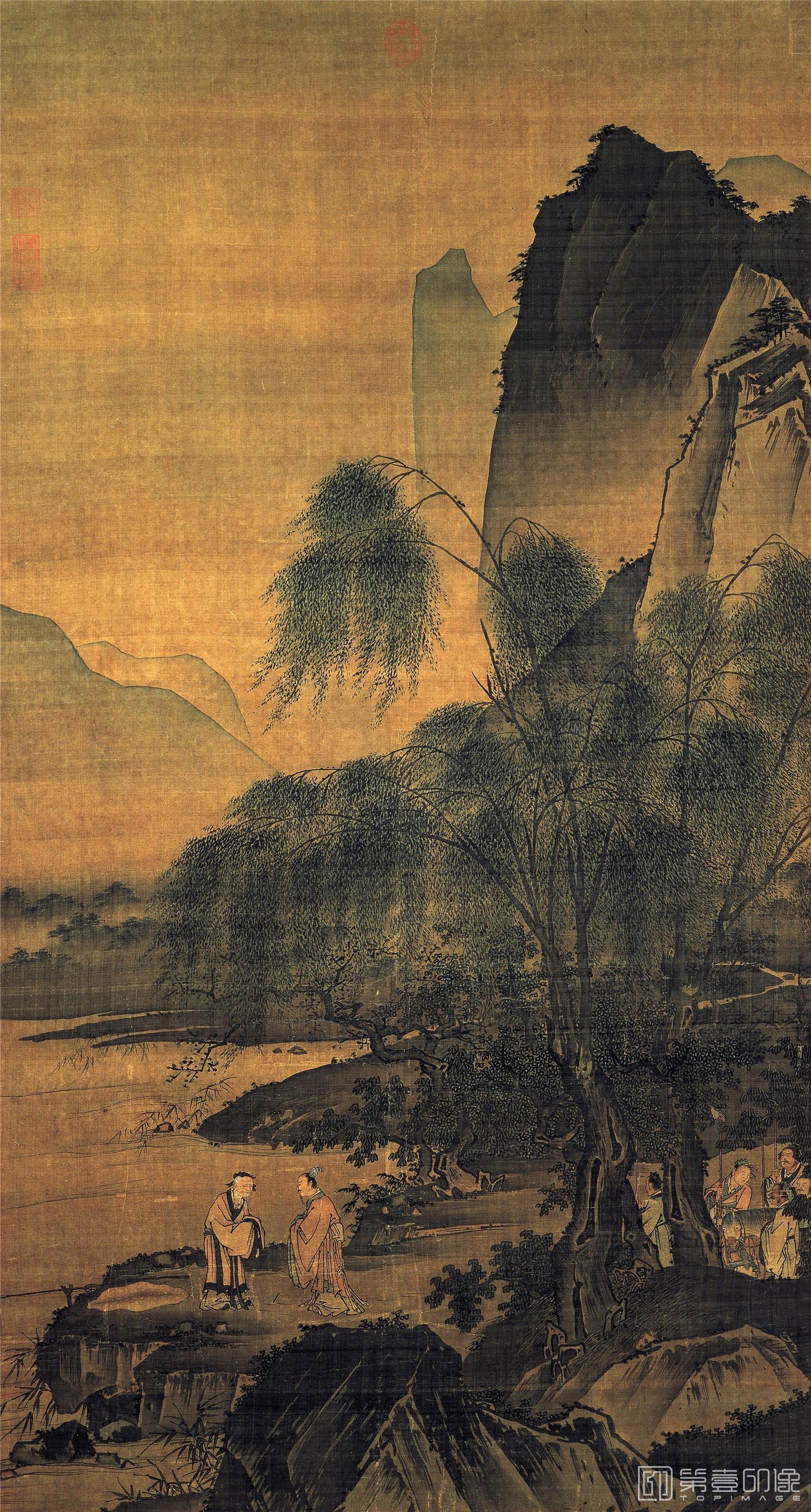 国画-渭滨垂钓图71X38