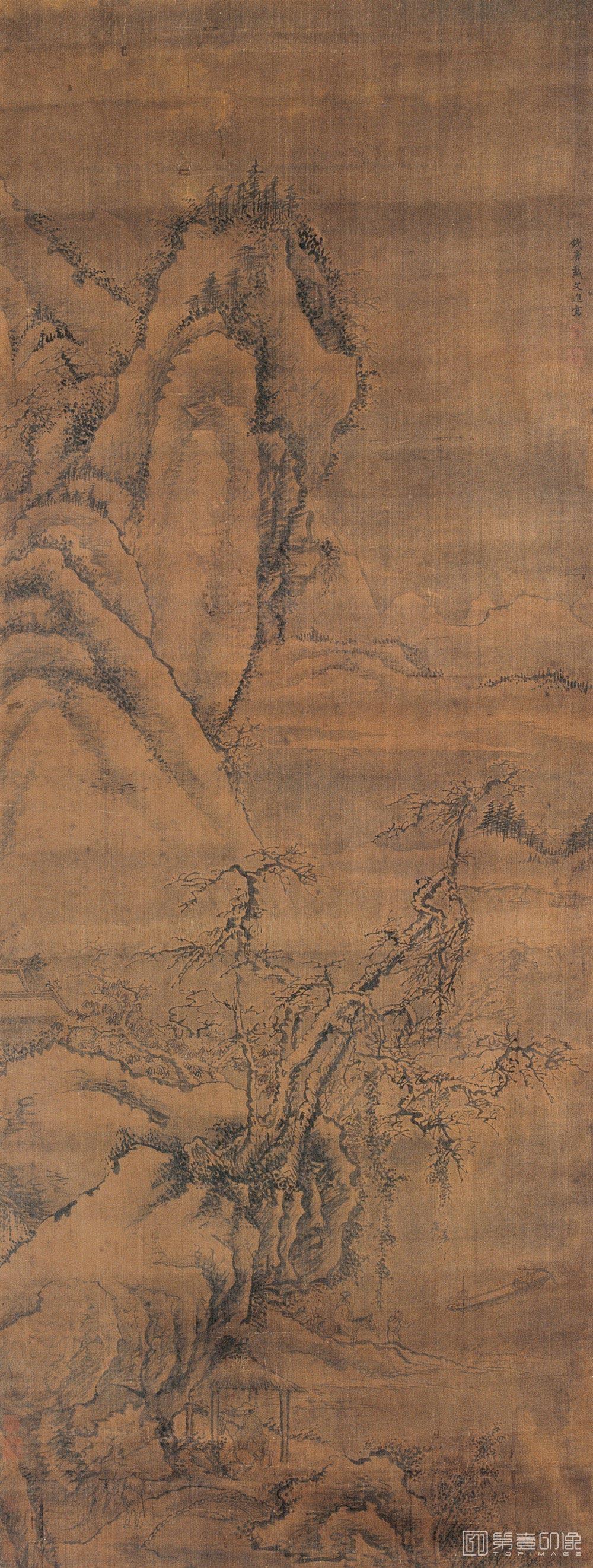 国画-雪霁山水图