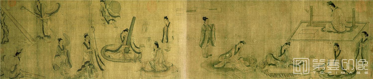 国画-斫琴图