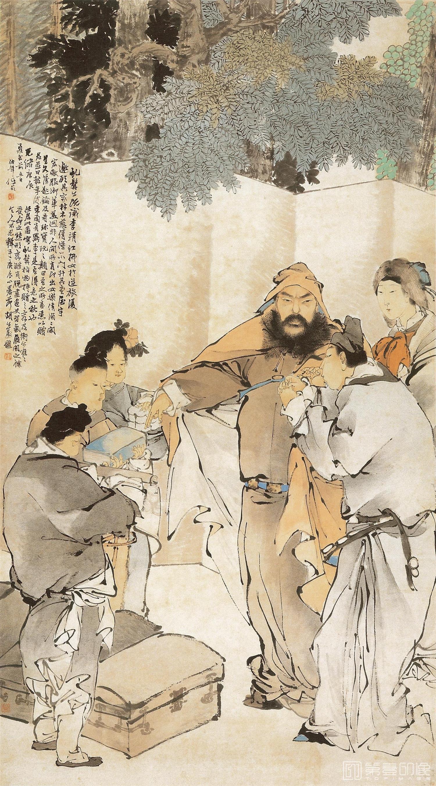国画-风尘三侠图