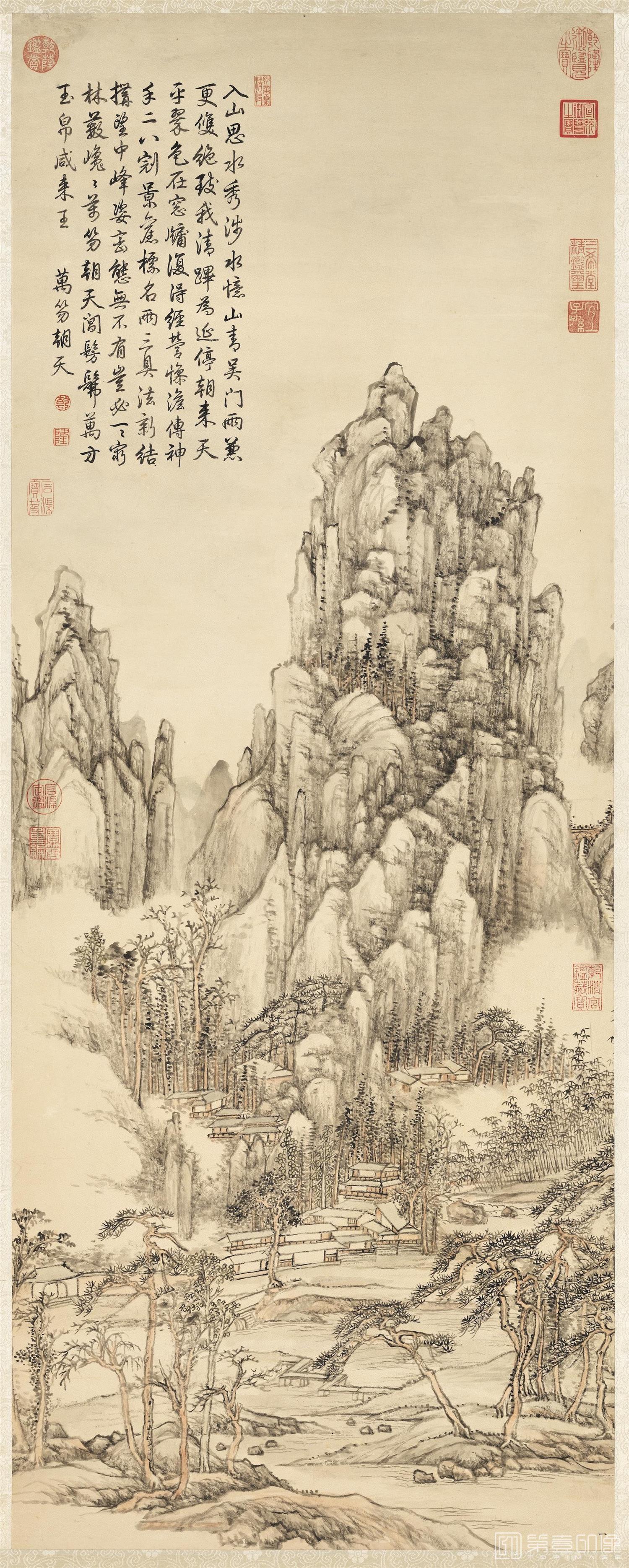 国画-万笏朝天 轴