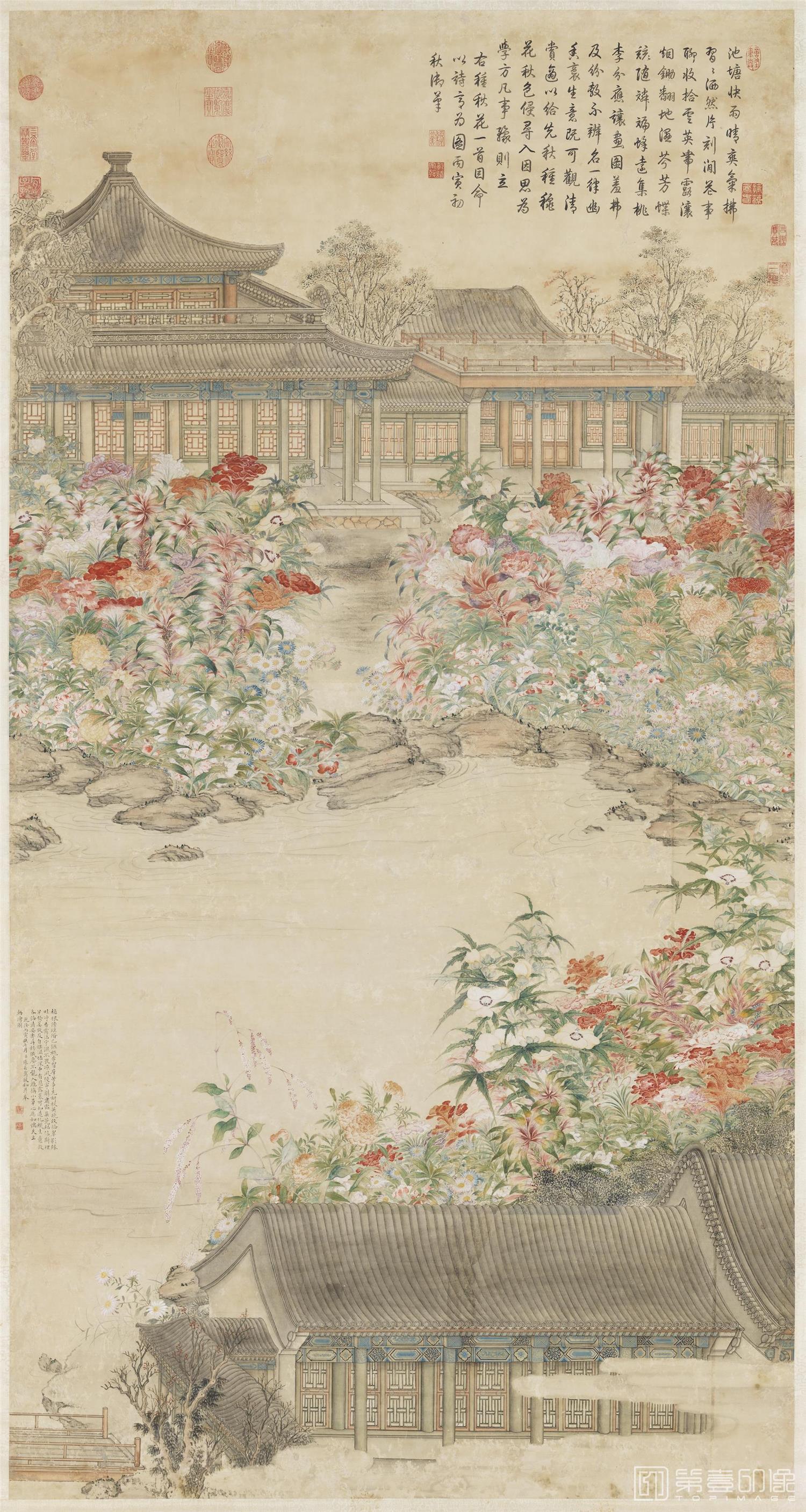 国画-高宗御笔秋花诗 轴