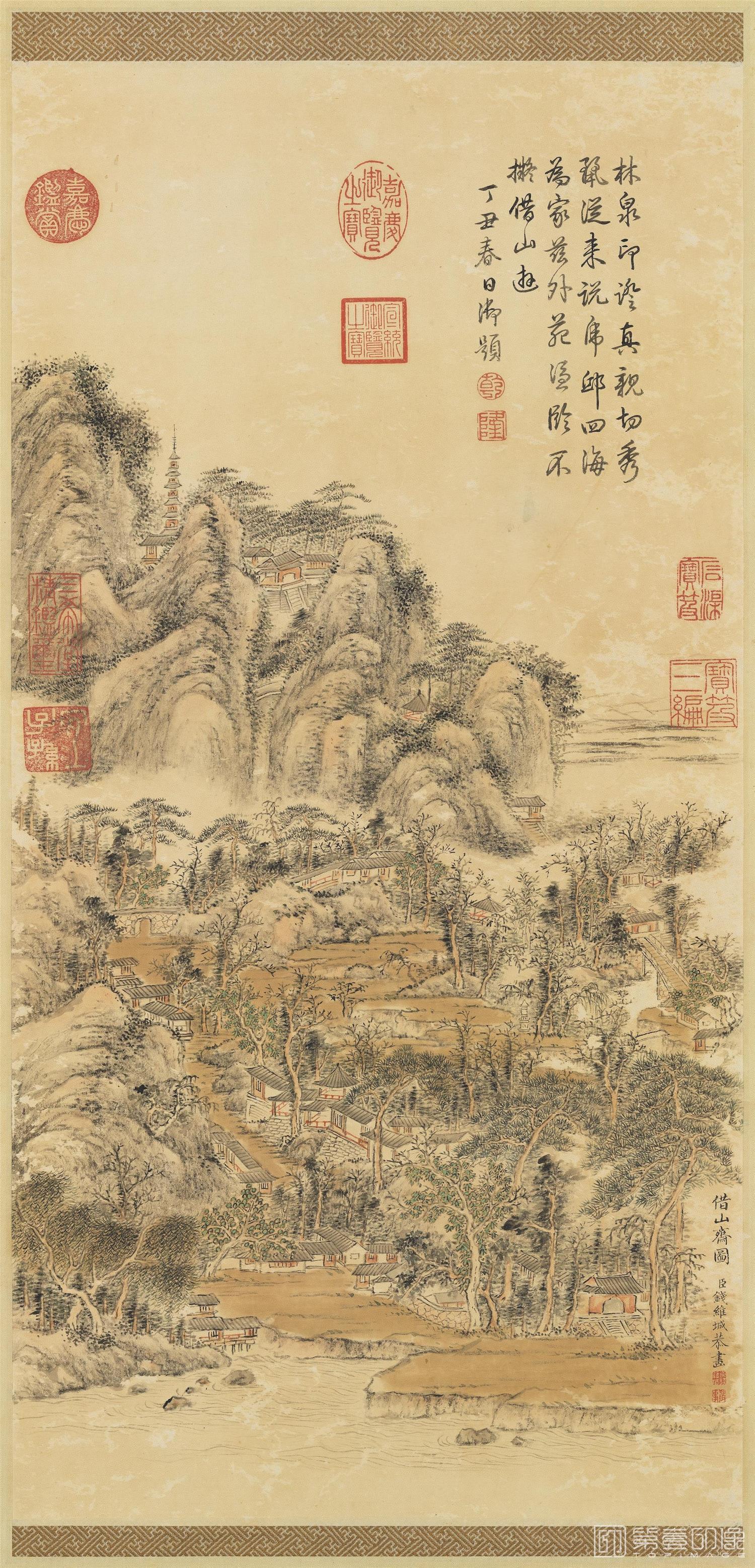 国画-借山斋图 轴