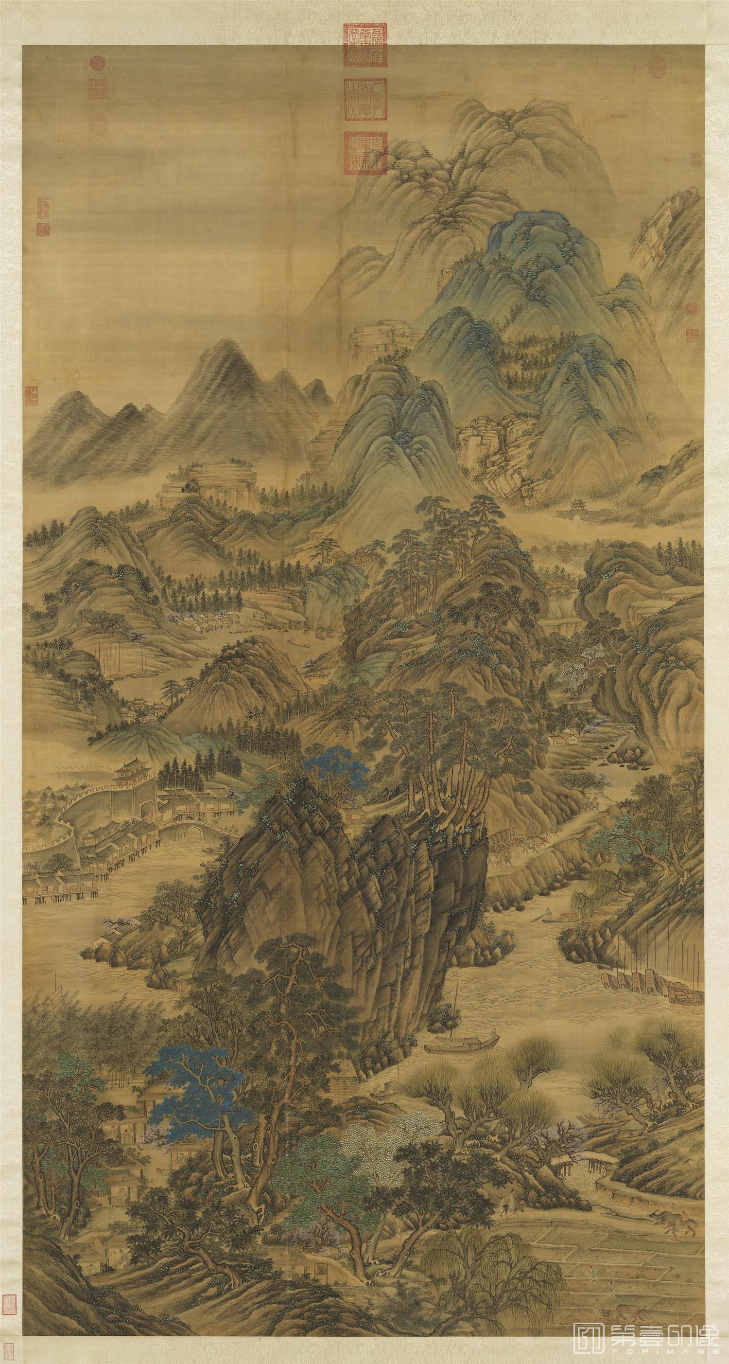国画-江山春霭 轴