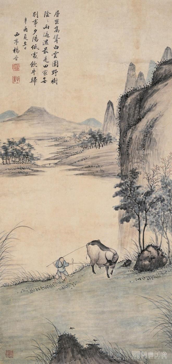 国画-饮牛归图