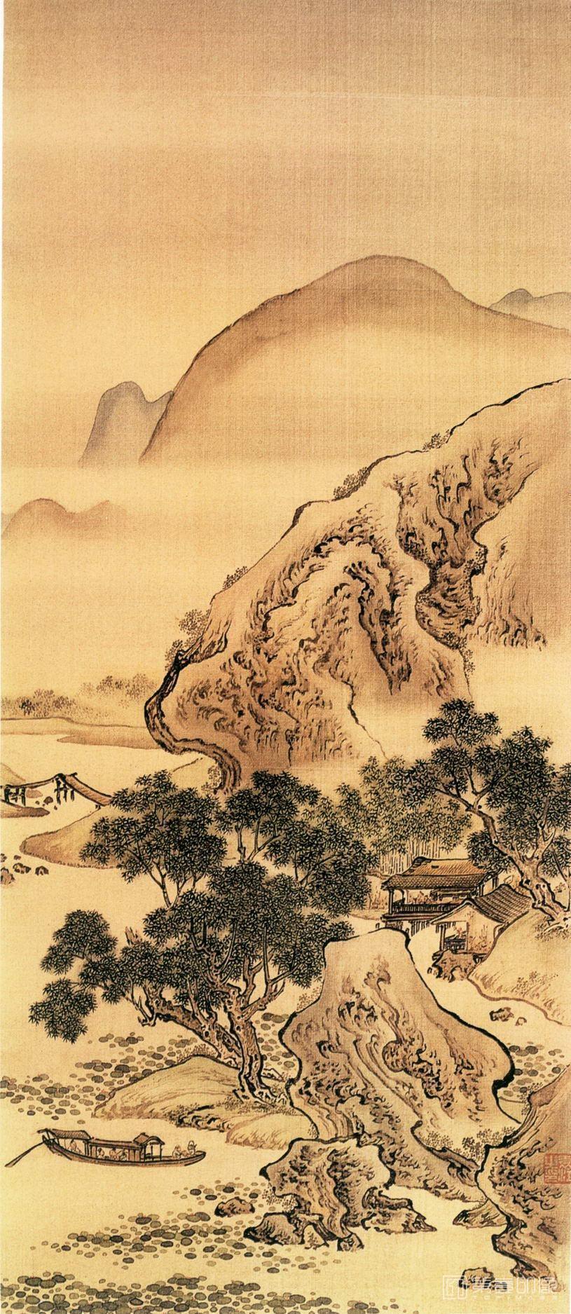国画-荷净纳凉图