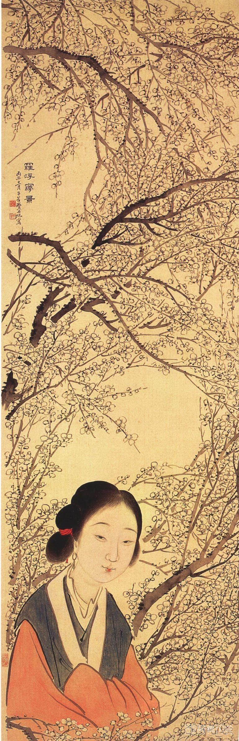 国画-罗浮梦景图