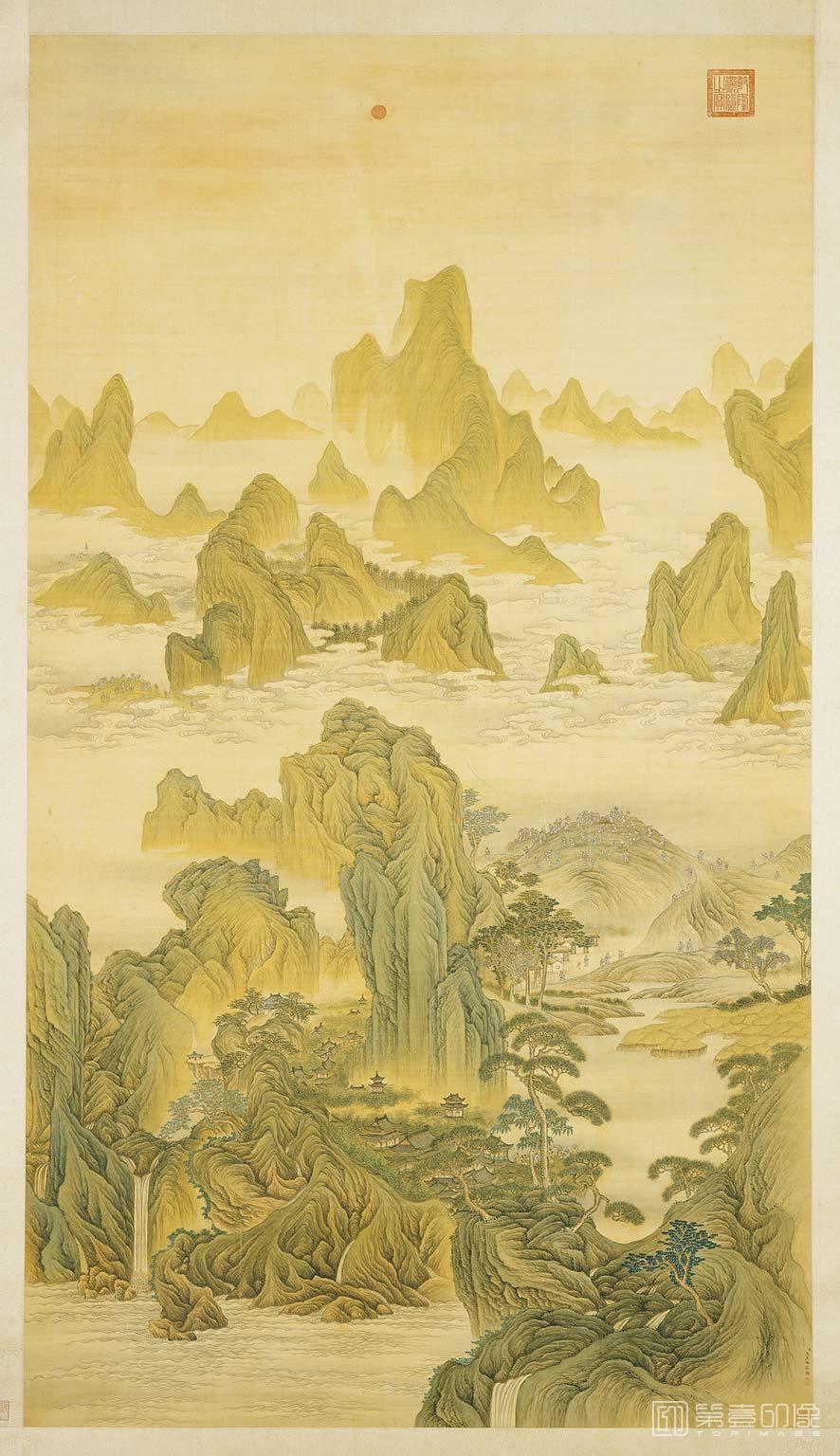 国画-海天出日