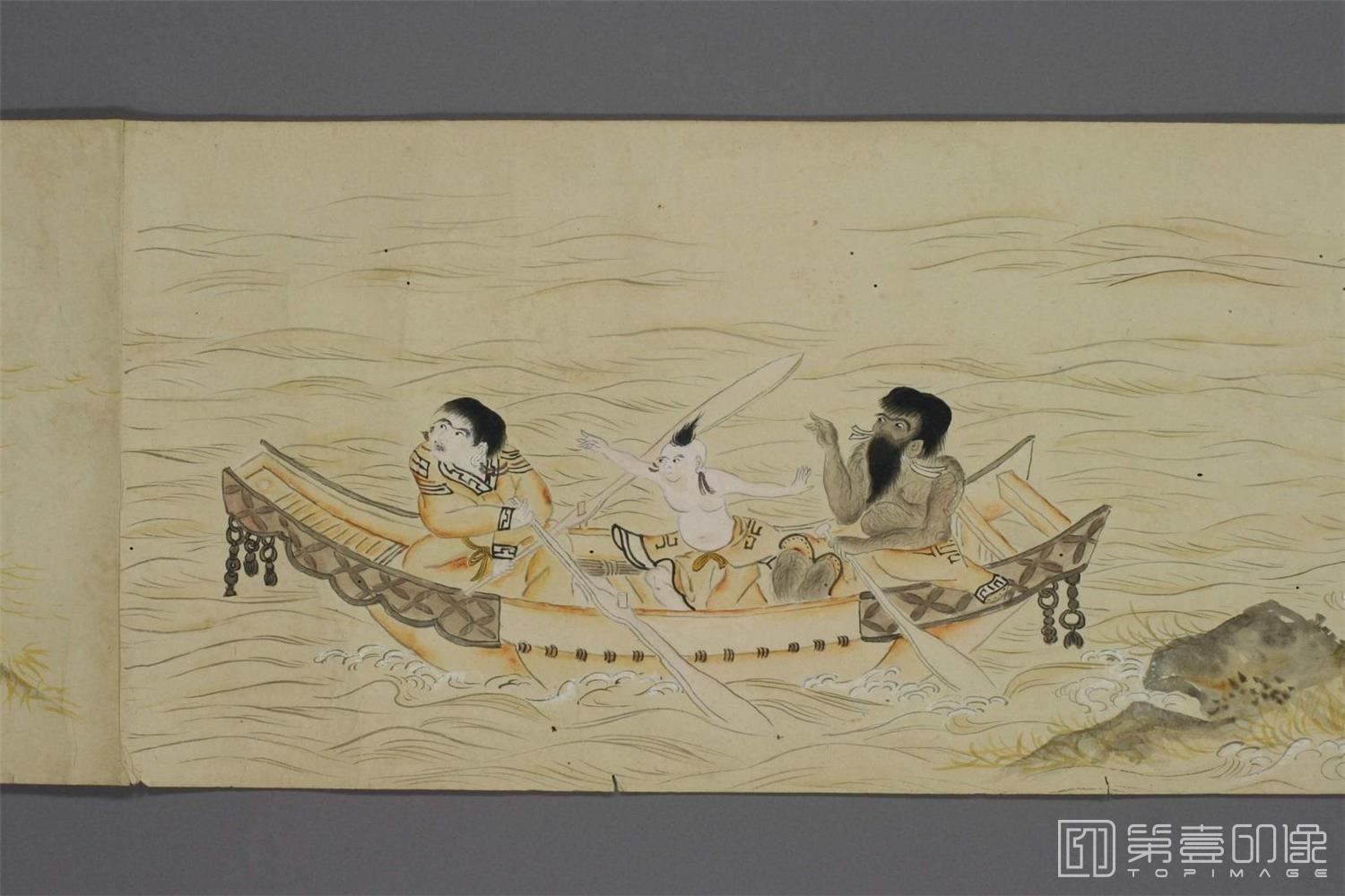 国画-虾夷土人风俗图卷-0009