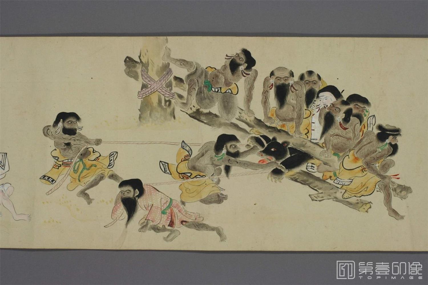 国画-虾夷土人风俗图卷-0017