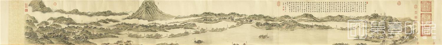 国画-西湖十景图卷..藏